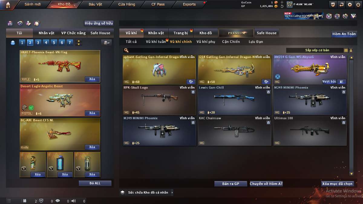 shop acc cf uy tin gia re